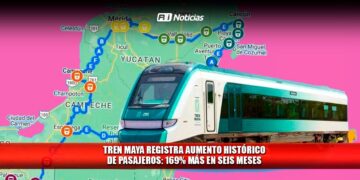 Tren Maya registra aumento histórico de pasajeros: 169% más en seis meses
