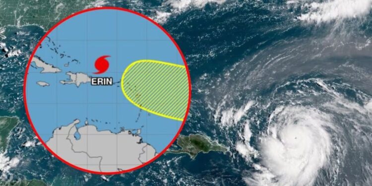 Huracán Erin se degrada a categoría 3; zonas en alerta y trayectoria, ¿Afectará a México?