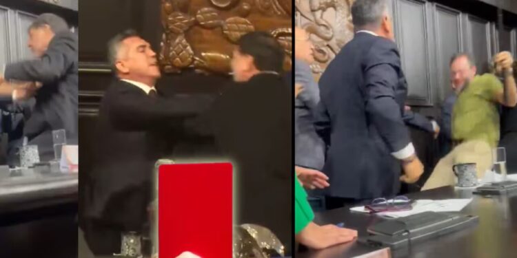 Piden expulsar a Alito Moreno del Senado tras agresión contra Noroña y un trabajador del lugar