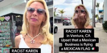 Joven recibe ataque por ondear la bandera de México en California: “Esto es América, baja tu bandera”