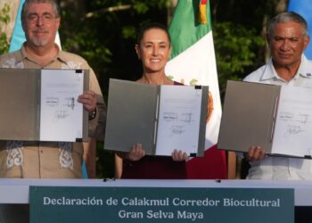 Sheinbaum celebra la firma del acuerdo con Belice y Guatemala para proteger la selva maya