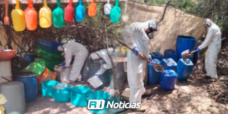 Incautan arsenal y laboratorio de drogas en Culiacán, afectando al crimen organizado con 536 millones de pesos