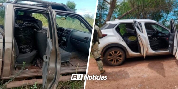 Aseguran dos vehículos y droga en Sinaloa en operativo coordinado