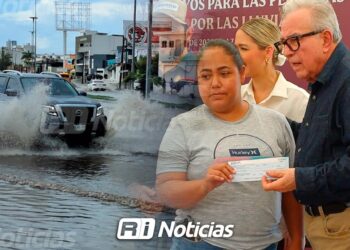 “El que se inunda es la gente pobre”: Rocha Moya en Mazatlán, entrega apoyos y promete solución a fondo