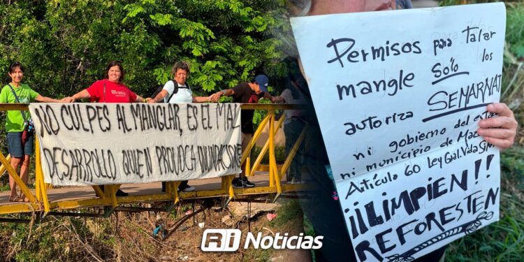 Con manifestación, vecinos y organismos alzan la voz ¡CUIDEMOS LOS MANGLARES!