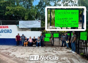 “Ya no lo queremos aquí”, docentes de la Secundaria Solidaridad niegan acceso al actual director