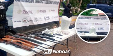 Golpe al Crimen en Navolato: Aseguran vehículo robado con armas, municiones y droga