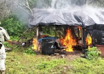 Ejército destruye campamento y asegura armamento en Concordia