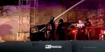 Misterioso choque destruye escenario del Grito en Salvador Alvarado; conductor huyó