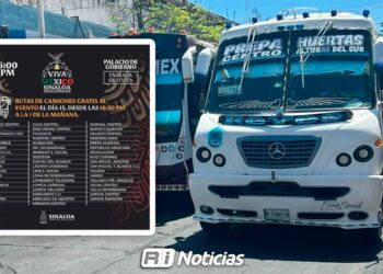 Gobierno de Sinaloa anuncia transporte gratuito para el Grito de Independencia 2025 en Culiacán