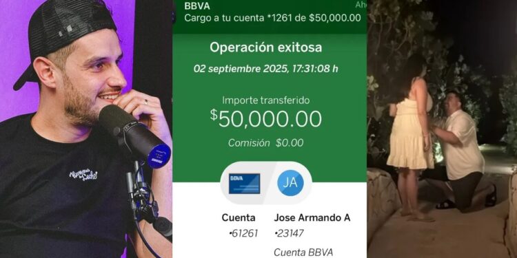 Pareja recibe 50 mil pesos de Adrián Marcelo para casarse tras pedirle ayuda en redes sociales