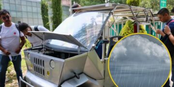 Ante la contaminación del aire, mexicanos lanzan ‘Hidrobinisa’, el auto que funciona con agua de lluvia y paneles solares