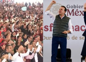 Esteban Villegas, gobernador priista de Durango, pide ovación de pie para Sheinbaum: “Soy claudista”