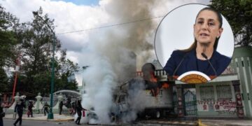 Claudia Sheinbaum niega caer en “Provocaciones”, tras quema de camión en Campo Militar
