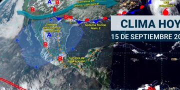 Clima hoy 15 de septiembre en México: Habrá lluvias intensas en al menos ocho estados