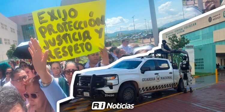 ¡Queremos respeto, seguridad!, Enfermeras del HG de Culiacán se manifiestan tras hechos de inseguridad y retención de una compañera