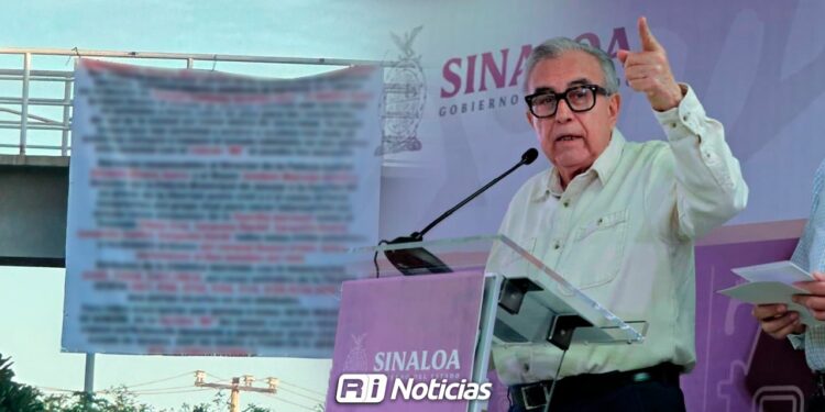 “No tengo mayor información de que aparecieron y las recogieron,” Gobernador tras aparición de “narcomantas”, en Culiacán
