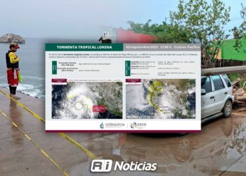 Tormenta tropical Lorena seguirá provocando lluvias en Mazatlán