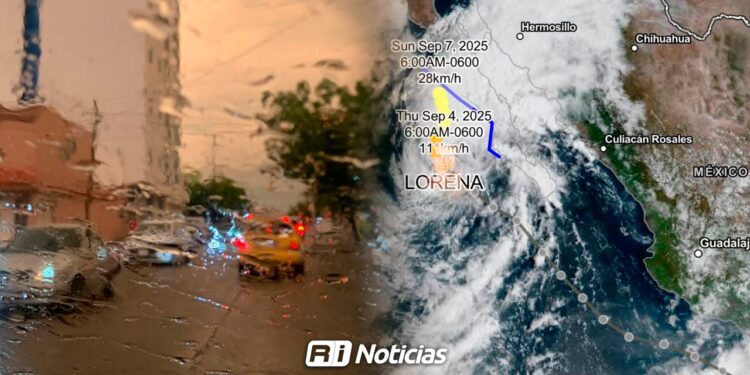Lluvias persisten en el centro y sur de Sinaloa por el monzón mexicano, mientras Lorena se debilita en el norte.