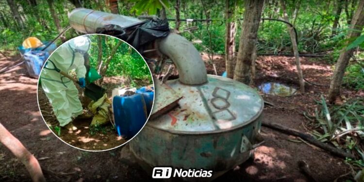 Incautan laboratorio clandestino y químicos en Culiacán y Cosalá
