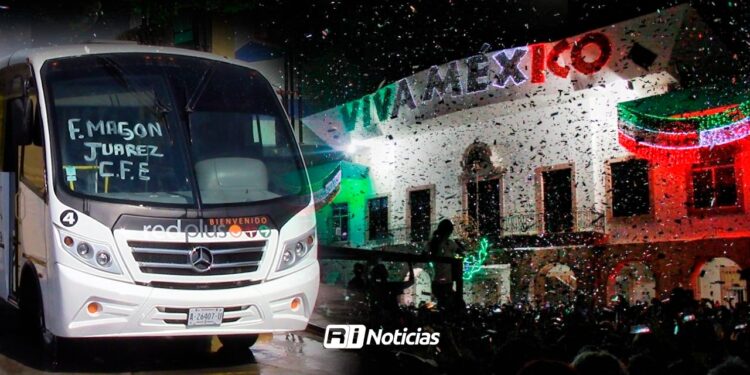 Habrá transporte gratuito tras el Grito de Independencia en Mazatlán