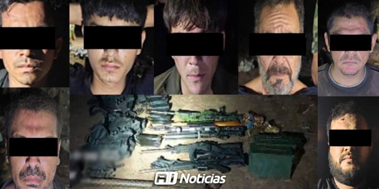 Célula armada en Navolato detenida tras operativo: ocho presuntos sicarios