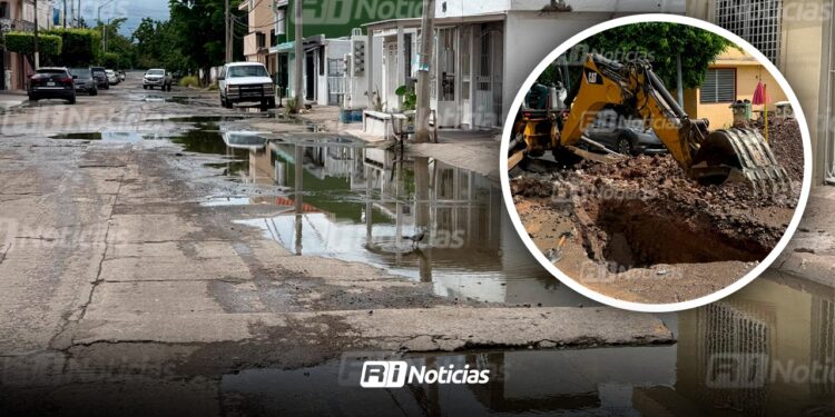 URGE atender la calle Huatabampito del Infonavit Playas, denuncian fugas y tuberías rotas