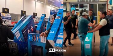 Error en precio de pantallas en Walmart desata caos; policía interviene para evitar que clientes se las lleven