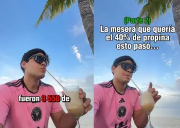 Turista denuncia discriminación en club de playa de Cancún por no dejar propina del 40%