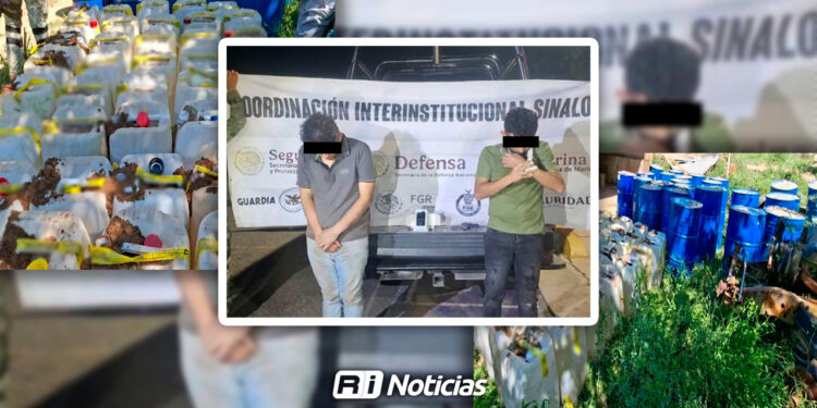 Aseguran 58 mdp en narcolaboratorios de Culiacán; dos hombres detenidos