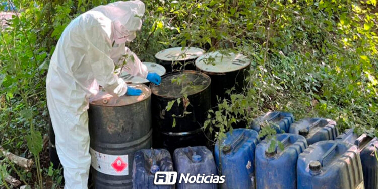 Localizan cinco zonas con químicos para elaborar drogas en la zona rural de Culiacán