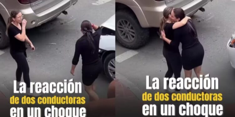Mujeres chocan, pero en lugar de pelear se abrazan y se vuelven virales