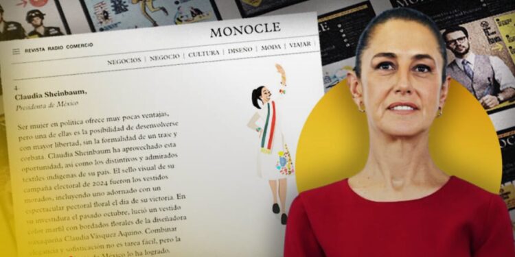 Revista Monocle reconoce a Sheinbaum por sus atuendos: “Elegante y sofisticada”