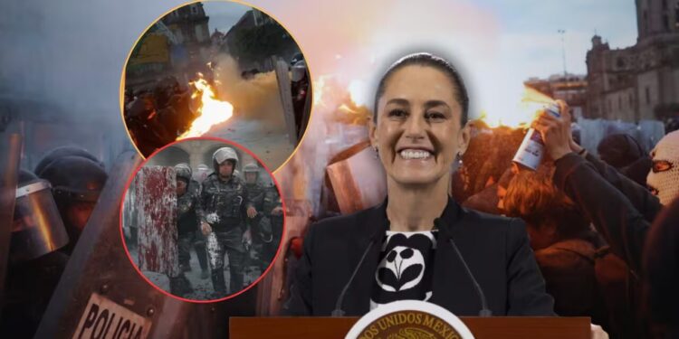 Tras violencia durante la marcha del 2 de octubre, Sheinbaum “Evita” preguntas y termina antes su “Mañanera del Pueblo”