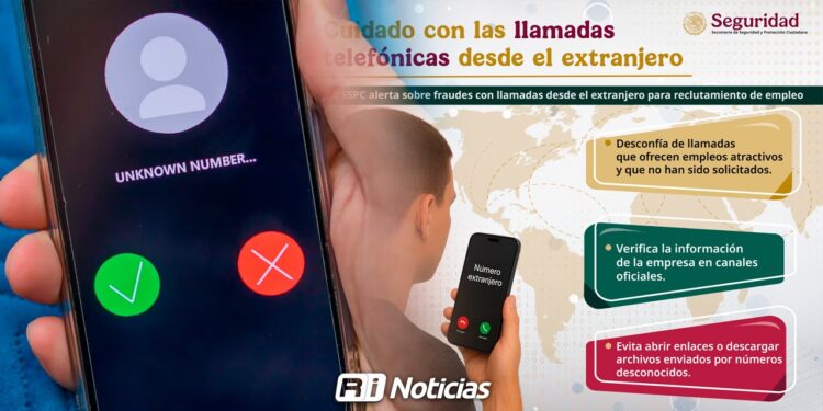 SSPC alerta sobre fraudes con llamadas telefónicas desde el extranjero con promesa de un empleo