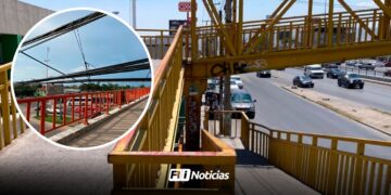 Cables colgantes en puentes peatonales de Mazatlán generan preocupación