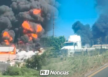 Detonación de pipa provoca incendio y varios heridos en área industrial de Los Mochis
