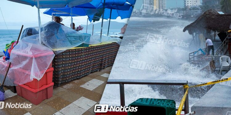 Vendedores de Playa “golpeados” por alta marejada; paran ventas