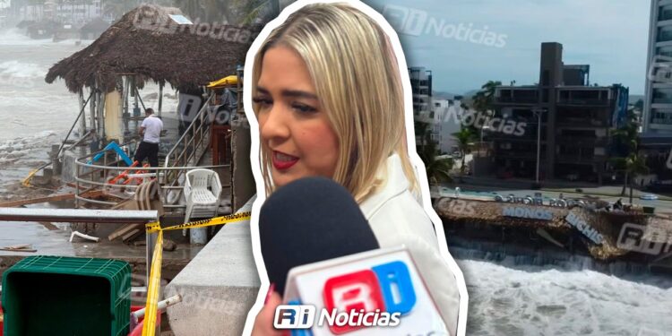 Evaluarán daños por marejada en Mazatlán; 20 palapas resultaron afectadas