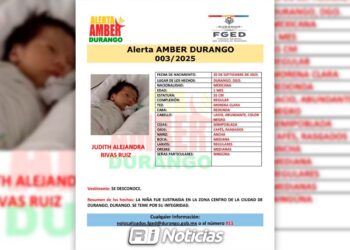 En Durango activan Alerta Amber tras robo de una bebé en hospital público