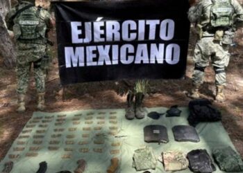 Ejército Mexicano asegura cartuchos, cargadores, placas balísticas y equipo táctico en Concordia
