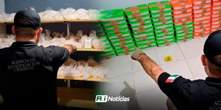 Catean vivienda en Culiacán y decomisan más de 385 kilos y 170 litros de metanfetamina