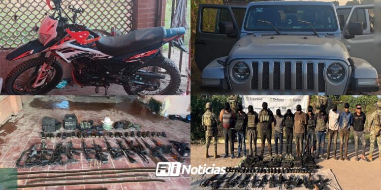 Detienen a 13 hombres armados tras enfrentamiento con autoridades federales en Sinaloa