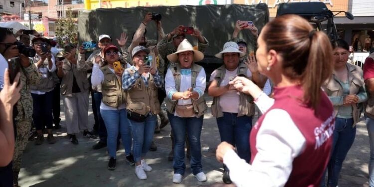 Sheinbaum agradece trabajo y labor de quienes atienden la emergencia por lluvias en los estados afectados