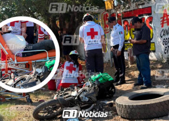 Motociclista resulta lesionado tras ser embestido por camión urbano en Mazatlán