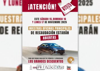 SATES extiende horarios este fin de semana y día festivo por motivo del Buen Fin para brindar una mejor atención a la ciudadanía