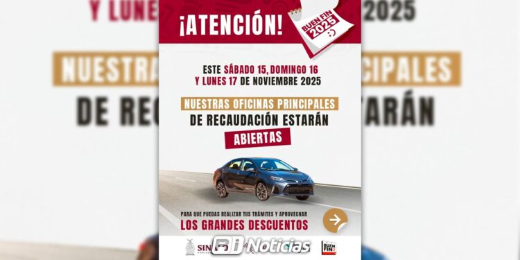SATES extiende horarios este fin de semana y día festivo por motivo del Buen Fin para brindar una mejor atención a la ciudadanía