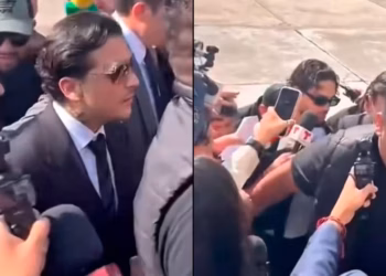 Christian Nodal provoca caos a su llegada al Reclusorio Oriente para evitar ser aprehendido