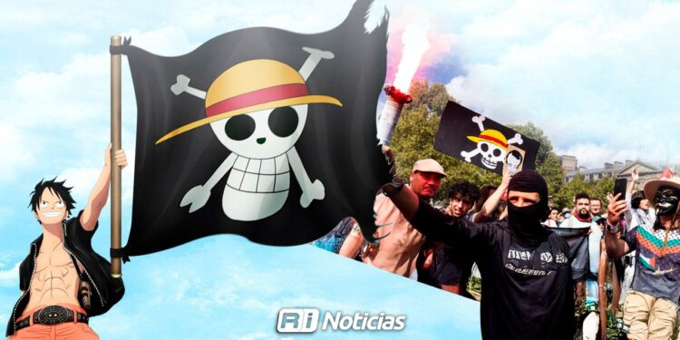 Abrazos y No Balazos vs. la Bandera de One Piece en la protesta juvenil mexicana