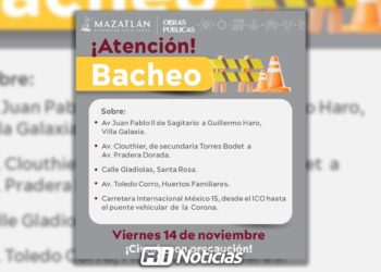 Avanza programa de bacheo en Mazatlán con nuevas jornadas en cinco puntos clave de la ciudad